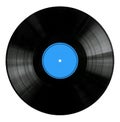 Vinyl Record with Blue Label Royalty Free Stock Photo