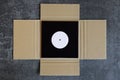 Vinyl record cardboard mailer shipping box