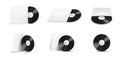 Vinyl Record Covers Mockup Realistic Icon Set Royalty Free Stock Photo