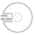 Vinyl record icon. Audio record. Vector, cartoon illustration