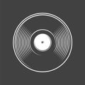 Vinyl record isolated on a black background Royalty Free Stock Photo