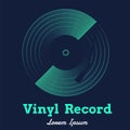 Vinyl record music vector with dark background graphic Royalty Free Stock Photo