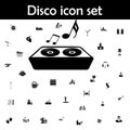 Vinyl record-player icon. Disco icons universal set for web and mobile Royalty Free Stock Photo