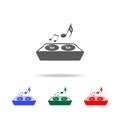 Vinyl record-player icon. Elements of disco and night life multi colored icons. Premium quality graphic design icon. Simple icon f Royalty Free Stock Photo