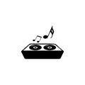 Vinyl record-player icon. Night club icon. Element of place of entertainment icon. Premium quality graphic design. Signs, outline Royalty Free Stock Photo