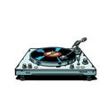 Vinyl record player. isolate on white background Royalty Free Stock Photo