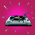 Vinyl record player Royalty Free Stock Photo