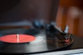 A turn table and vinyl record Royalty Free Stock Photo