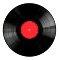 Vinyl Record with Red Label Royalty Free Stock Photo