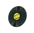 Vinyl record retro sound without shadow on white background 3d Royalty Free Stock Photo