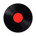 vinyl record detail with copy space isolated over white Royalty Free Stock Photo