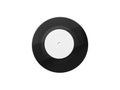 Vinyl record on a white background. top view