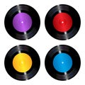 Vinyl records set Royalty Free Stock Photo