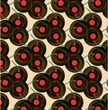 Vinyl retro turntable seamless pattern vector