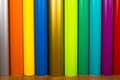 Colored vinyl rolls Royalty Free Stock Photo