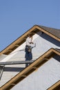 Vinyl siding installation 1 Royalty Free Stock Photo