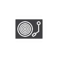 Turntable icon vector Royalty Free Stock Photo