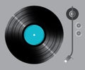 Vinyl turntable with switches Royalty Free Stock Photo