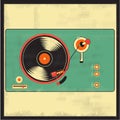 Vinyl vintage player Royalty Free Stock Photo