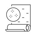 vinyl wallpaper line icon vector illustration