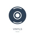 Vinyls Icon In Trendy Design Style. Vinyls Icon Isolated On White Background. Vinyls Vector Icon Simple And Modern Flat Symbol For