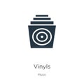 Vinyls Icon Vector. Trendy Flat Vinyls Icon From Music Collection Isolated On White Background. Vector Illustration Can Be Used