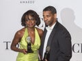 Viola Davis & Denzel Washington Big Winners at 64th Tonys in 2010 Royalty Free Stock Photo
