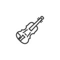 Viola, double bass line icon