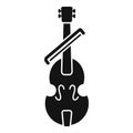 Viola icon representing classical music instrument playing Royalty Free Stock Photo