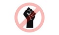 Violation of human rights. Stop symbol. Human rights violation concept.