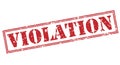 Violation stamp on white background