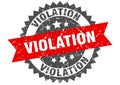 violation stamp. violation grunge round sign.
