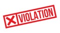 Violation stamp on white