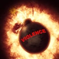 Violence Bomb Represents Brutishness Violent And Blast Royalty Free Stock Photo