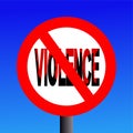 Violence prohibited sign