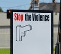 Violence Prohibited Stop Gun Violence Royalty Free Stock Photo