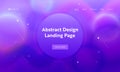Violet Abstract Geometric Round Shape Landing Page Background. Trendy Minimalistic Motion Gradient Pattern