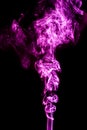 Violet abstract shaped smoke against black background. Abstract background Royalty Free Stock Photo