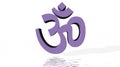 Violet aum / om with little reflect