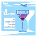 Violet Aviation Cocktail
