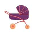 Violet baby carriage