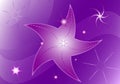 Violet backgroun with abstract stars.