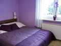 Violet bedroom Royalty Free Stock Photo