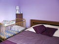 Violet bedroom Royalty Free Stock Photo