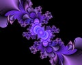 Violet black bright shapes, baroque fantasy fractal, abstract flowery spiral shapes, background Royalty Free Stock Photo