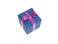 Violet Blue Gift Box or Present Package laterally above