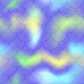 Violet blue mermaid scale background. Neon light iridescent background. Fish scale pattern.