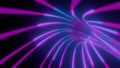 Violet, blue, pink abstract radial lines geometric black background. Glow effect. Retro neon colors. Colorful backdrop. Neon light Royalty Free Stock Photo