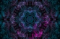 Violet, blue, pink and black. Abstract ocultism esoteric magic mandala Royalty Free Stock Photo