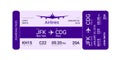 Violet boarding pass